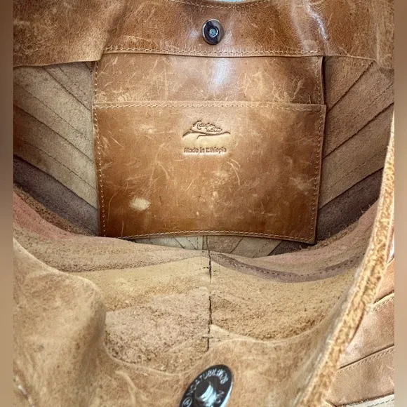 Raven+Lily Brown Leather Crossbody Bag Purse - Picture 5 of 8